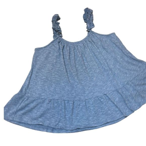*5 for $25* Women’s Plus Size Time and Tru Blue Peplum Ruffle Tank Top XXXL - Picture 12 of 12